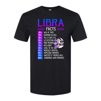 Retro Vintage Libra Facts Zodiac Sign Birthday Horoscope Meaningful Gift Softstyle CVC T-Shirt