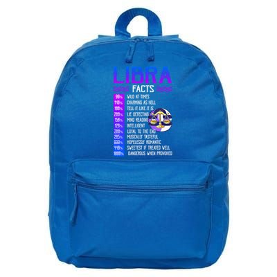 Retro Vintage Libra Facts Zodiac Sign Birthday Horoscope Funny Gift 16 in Basic Backpack