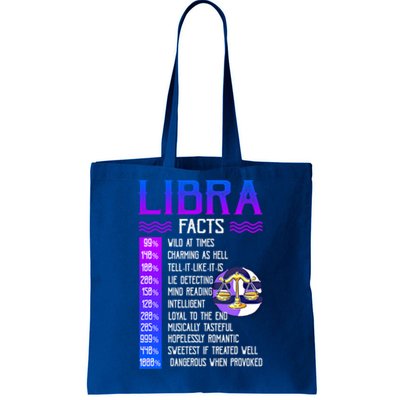 Retro Vintage Libra Facts Zodiac Sign Birthday Horoscope Funny Gift Tote Bag