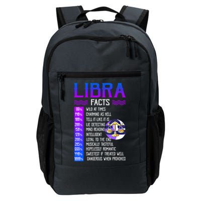 Retro Vintage Libra Facts Zodiac Sign Birthday Horoscope Funny Gift Daily Commute Backpack