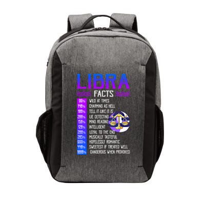 Retro Vintage Libra Facts Zodiac Sign Birthday Horoscope Funny Gift Vector Backpack