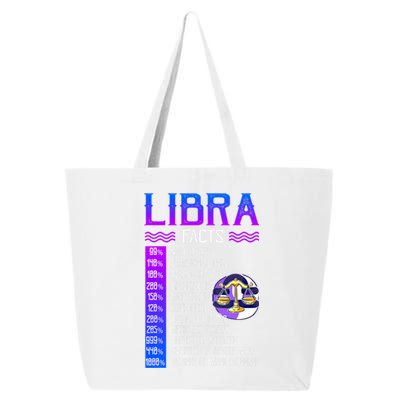 Retro Vintage Libra Facts Zodiac Sign Birthday Horoscope Funny Gift 25L Jumbo Tote