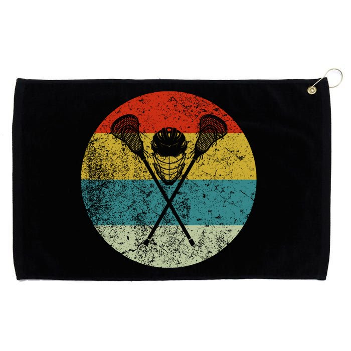 Retro Vintage Lacrosse Grommeted Golf Towel