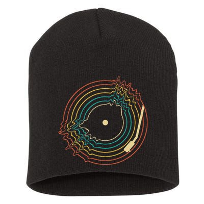 Retro Vinyl Lp Records Vintage Vinyls Short Acrylic Beanie