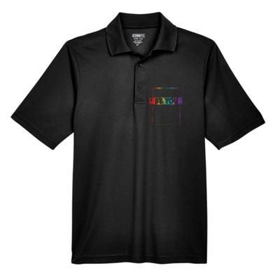 Retro Vintage Lgbt Pride Rainbow Be You Men's Origin Performance Pique Polo