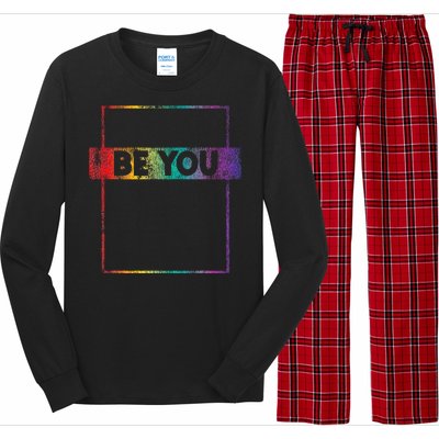 Retro Vintage Lgbt Pride Rainbow Be You Long Sleeve Pajama Set