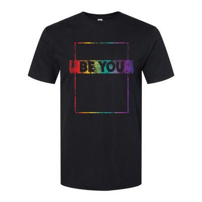 Retro Vintage Lgbt Pride Rainbow Be You Softstyle CVC T-Shirt