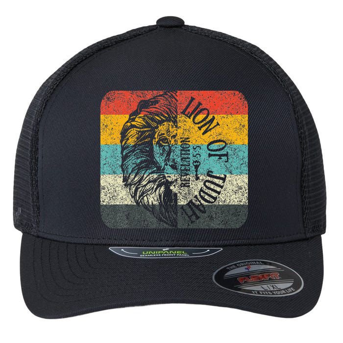 Retro Vintage Lion Of Judah Flexfit Unipanel Trucker Cap