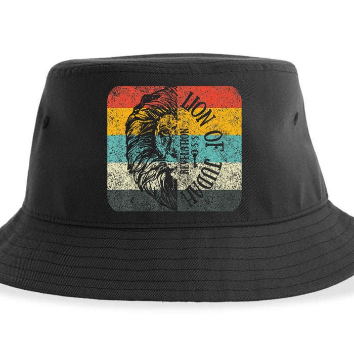 Retro Vintage Lion Of Judah Sustainable Bucket Hat