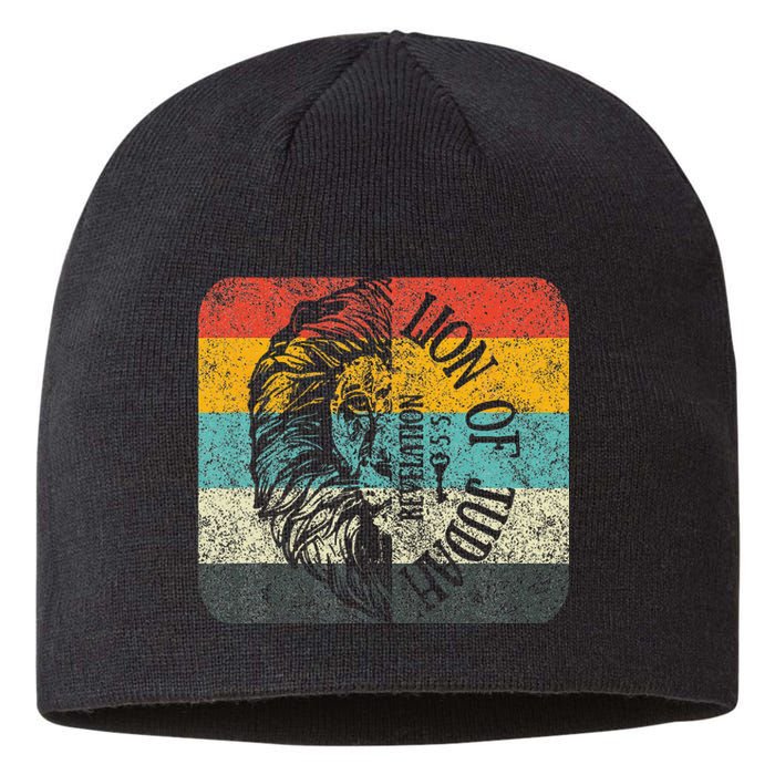 Retro Vintage Lion Of Judah Sustainable Beanie