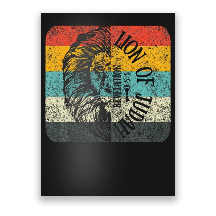 Retro Vintage Lion Of Judah Poster