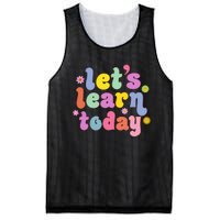 Retro Vintage Let's Learn Today Funny Teacher Inspirational Mesh Reversible Basketball Jersey Tank