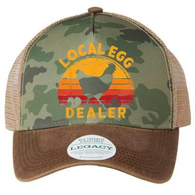 Retro Vintage Local Egg Dealer Farmer Chicken Egg Lover Legacy Tie Dye Trucker Hat