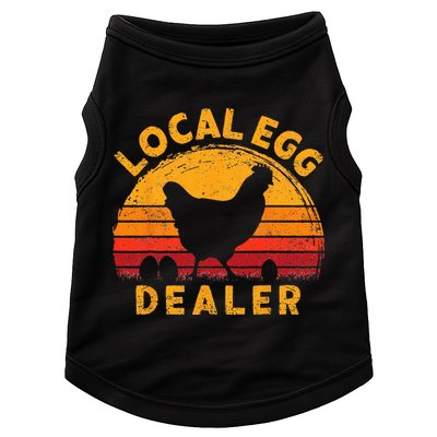 Retro Vintage Local Egg Dealer Farmer Chicken Egg Lover Doggie Tank