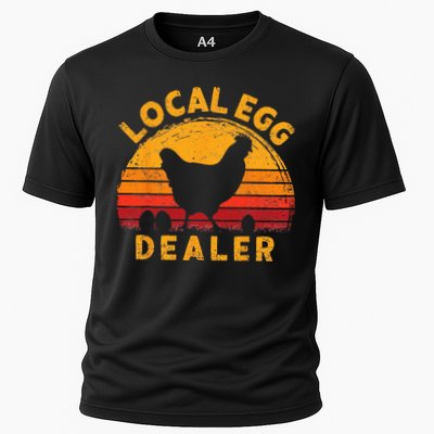 Retro Vintage Local Egg Dealer Farmer Chicken Egg Lover Performance Shirt