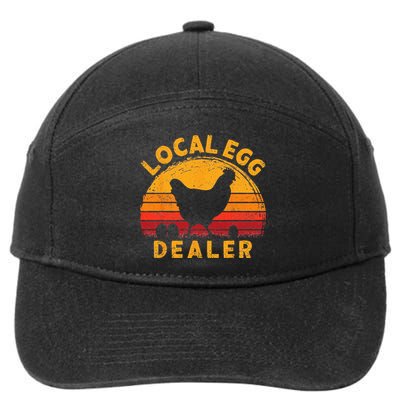 Retro Vintage Local Egg Dealer Farmer Chicken Egg Lover 7-Panel Snapback Hat