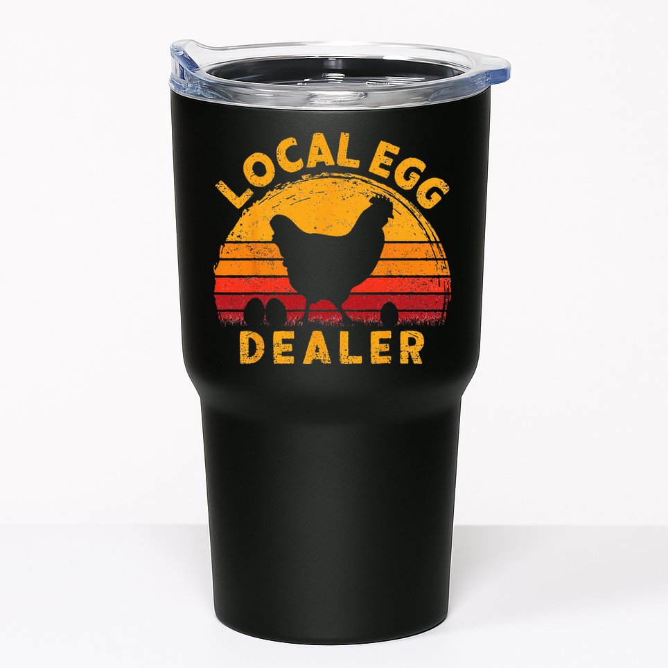 Retro Vintage Local Egg Dealer Farmer Chicken Egg Lover Tumbler