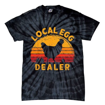 Retro Vintage Local Egg Dealer Farmer Chicken Egg Lover Tie-Dye T-Shirt