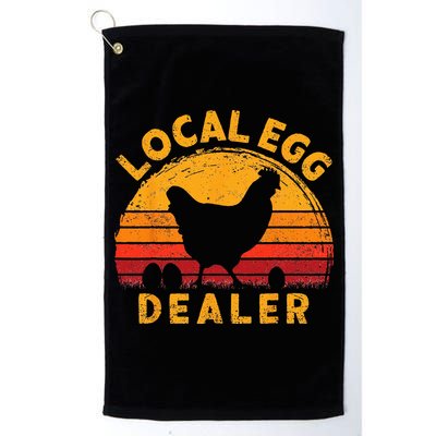 Retro Vintage Local Egg Dealer Farmer Chicken Egg Lover Golf Towel