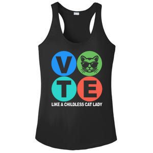 Retro Vote Like A Childless Cat Lady Kamala Harris 2024 Ladies PosiCharge Competitor Racerback Tank