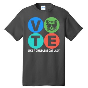 Retro Vote Like A Childless Cat Lady Kamala Harris 2024 Tall T-Shirt