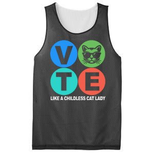 Retro Vote Like A Childless Cat Lady Kamala Harris 2024 Mesh Reversible Basketball Jersey Tank