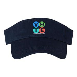 Retro Vote Like A Childless Cat Lady Kamala Harris 2024 Valucap Bio-Washed Visor