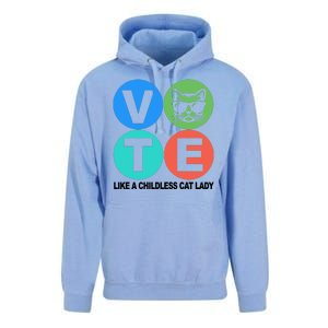 Retro Vote Like A Childless Cat Lady Kamala Harris 2024 Unisex Surf Hoodie