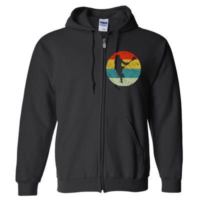 Retro Vintage Lacrosse Full Zip Hoodie