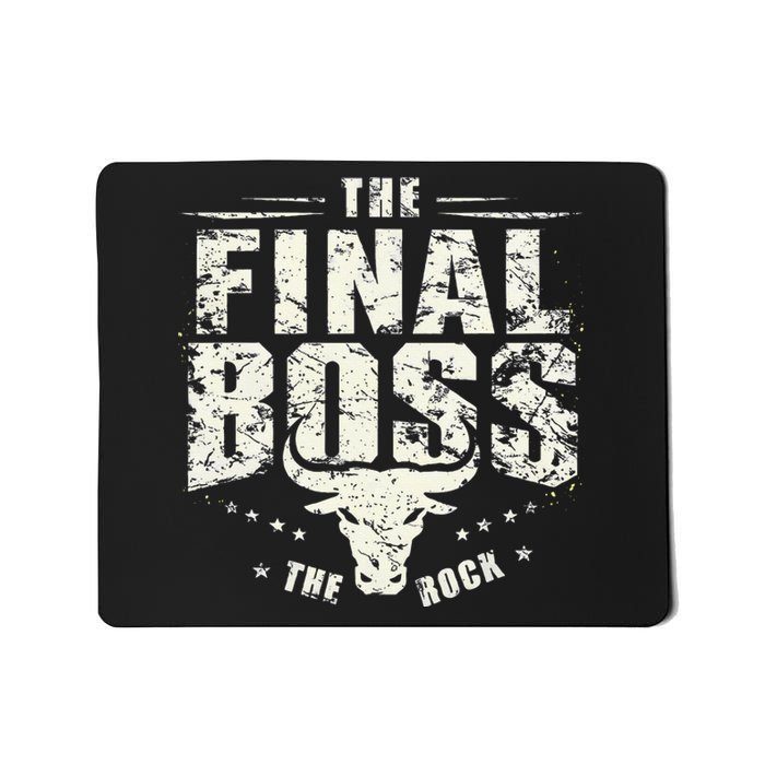 Rock Vintage Music Boss Final White Design Fun Music Lover Mousepad