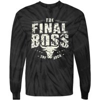 Rock Vintage Music Boss Final White Design Fun Music Lover Tie-Dye Long Sleeve Shirt