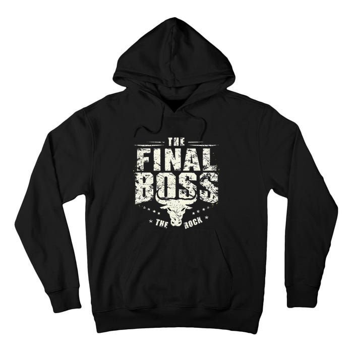 Rock Vintage Music Boss Final White Design Fun Music Lover Tall Hoodie