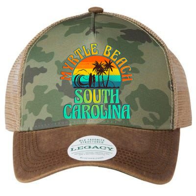 Retro Vintage Myrtle Beach South Carolina Legacy Tie Dye Trucker Hat