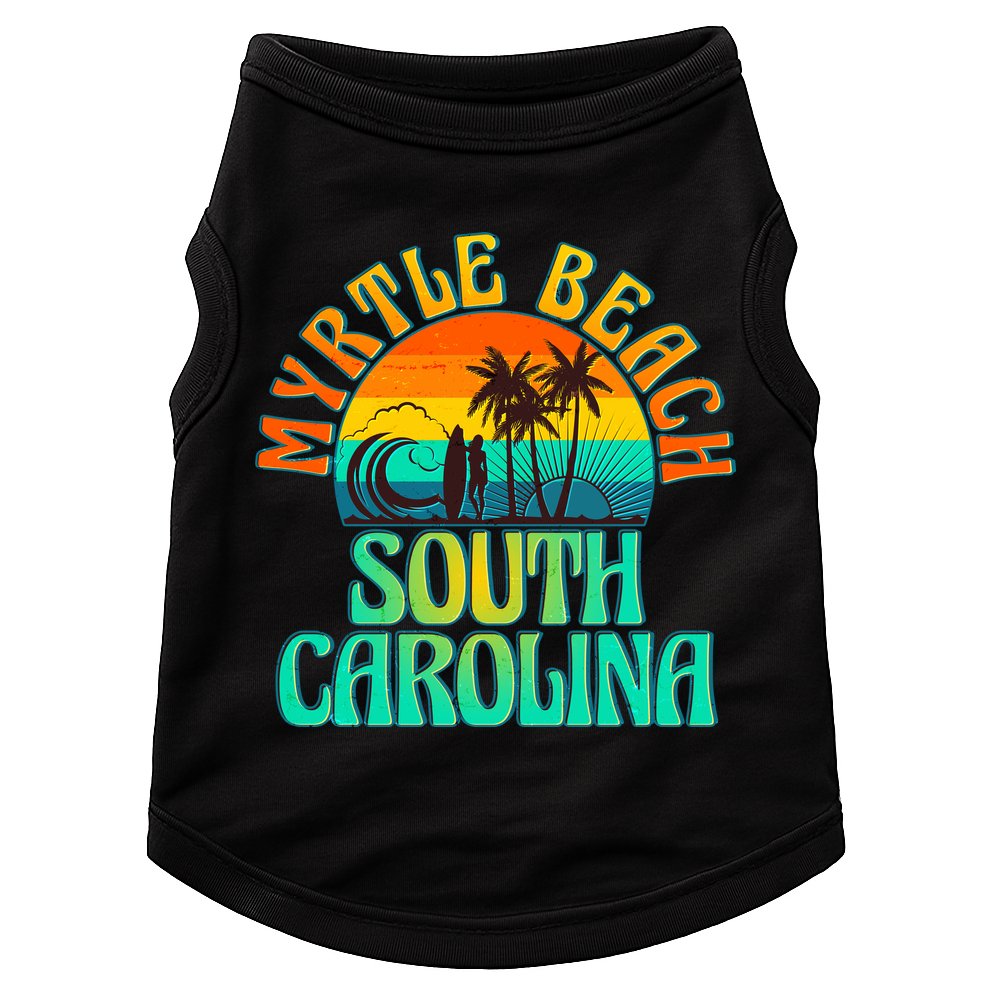Retro Vintage Myrtle Beach South Carolina Doggie Tank