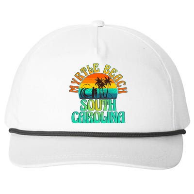 Retro Vintage Myrtle Beach South Carolina Snapback Five-Panel Rope Hat