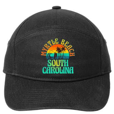 Retro Vintage Myrtle Beach South Carolina 7-Panel Snapback Hat