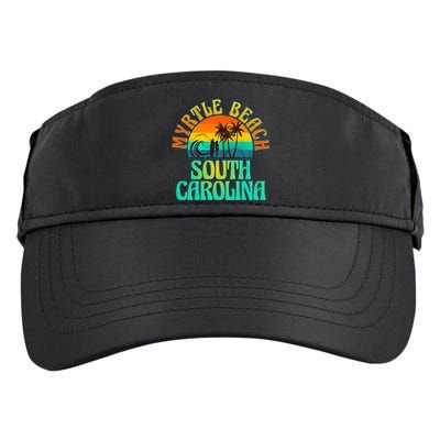 Retro Vintage Myrtle Beach South Carolina Adult Drive Performance Visor