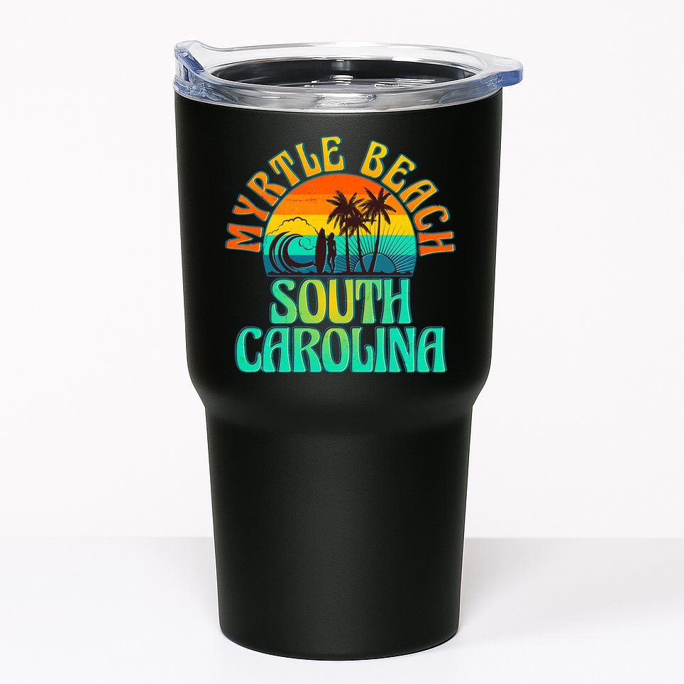 Retro Vintage Myrtle Beach South Carolina Tumbler