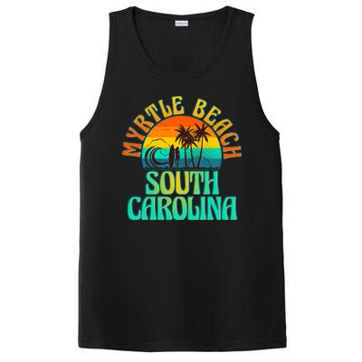 Retro Vintage Myrtle Beach South Carolina PosiCharge Competitor Tank