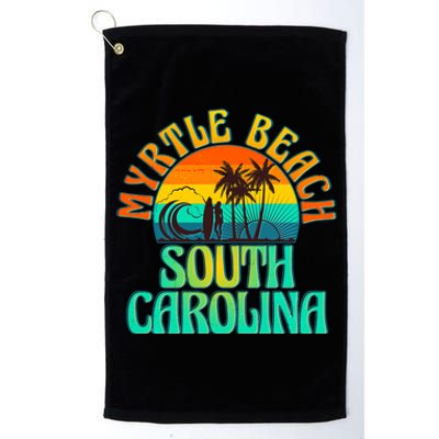 Retro Vintage Myrtle Beach South Carolina Platinum Collection Golf Towel