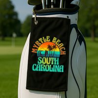 Retro Vintage Myrtle Beach South Carolina Golf Towel