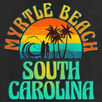 Retro Vintage Myrtle Beach South Carolina Golf Towel