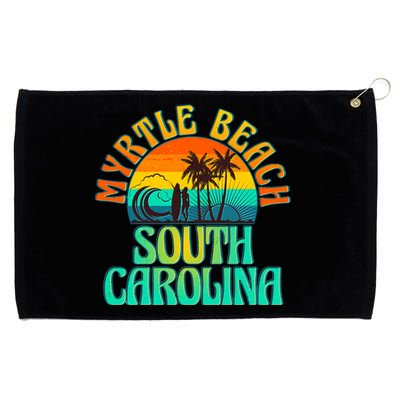 Retro Vintage Myrtle Beach South Carolina Grommeted Golf Towel