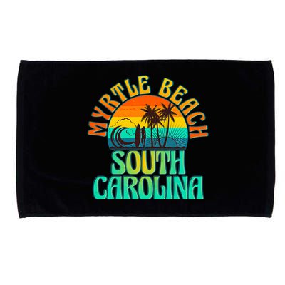 Retro Vintage Myrtle Beach South Carolina Microfiber Hand Towel