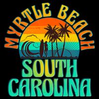Retro Vintage Myrtle Beach South Carolina Ladies Long Sleeve Shirt