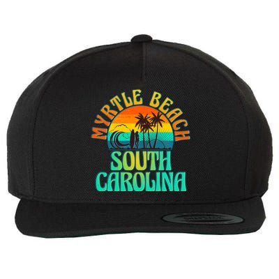 Retro Vintage Myrtle Beach South Carolina Wool Snapback Cap