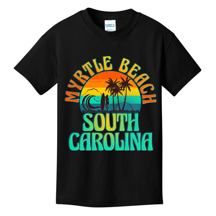 Retro Vintage Myrtle Beach South Carolina Kids T-Shirt