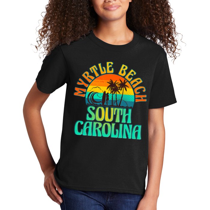 Retro Vintage Myrtle Beach South Carolina Kids T-Shirt