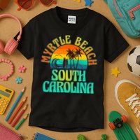 Retro Vintage Myrtle Beach South Carolina Kids T-Shirt