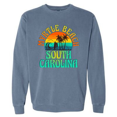 Retro Vintage Myrtle Beach South Carolina Garment-Dyed Sweatshirt